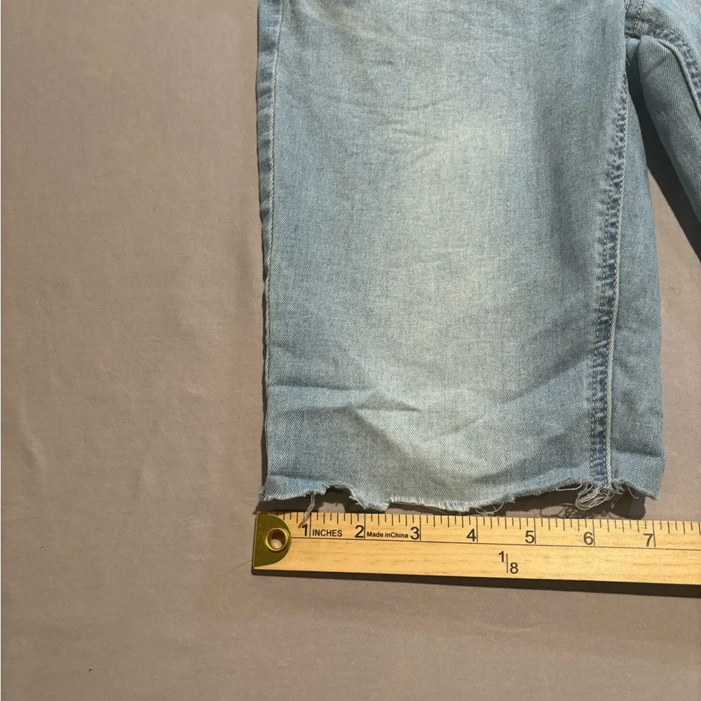 Kids Denim Overalls‎ the legs were trimmed up